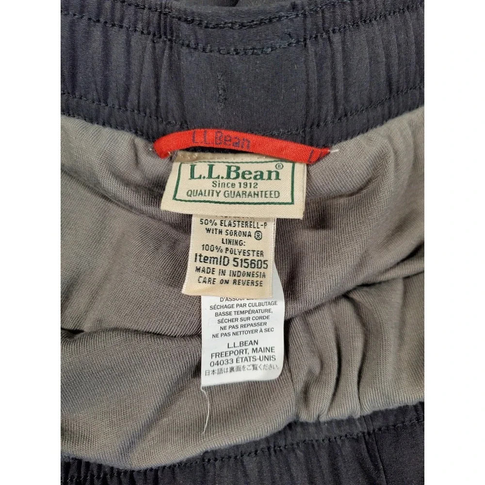 LL Bean Mens L Thick Double Layer Lined Pants Elastic Waist Insulated Outdoor